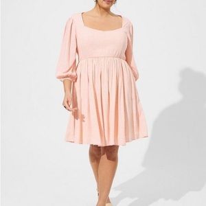 Torrid Gauze Open Back Skater Cocktail Dress